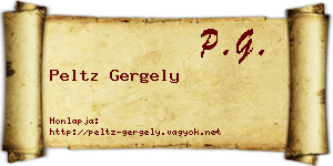 Peltz Gergely névjegykártya